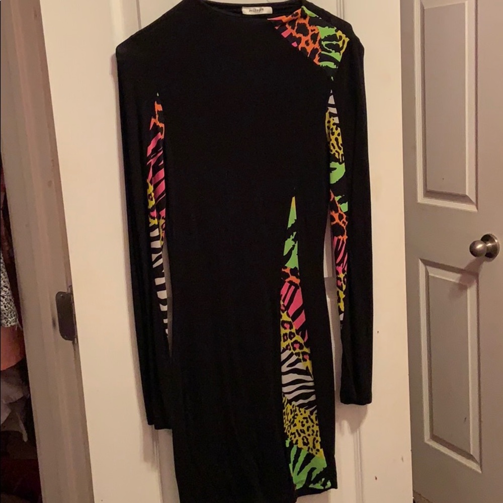 All black fashion dress